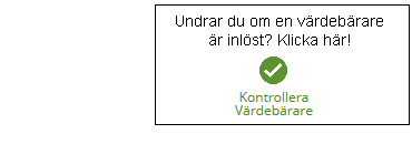 Kontrollera värdebärare